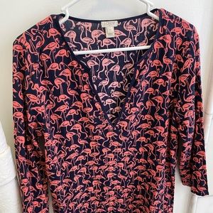 J.Crew Tunic Dress/Beach Cover-Up | Flamingo